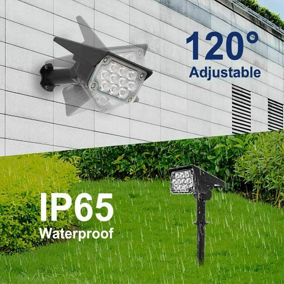 Outdoor Spotlight - مصباح شمسي Y17A، إضاءة حديقة شمسية،