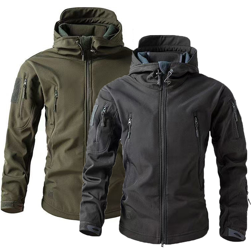Outdoor Sport Waterproof Jacket - الرجال الشتاء الخريف الدافئة سوفتشيل الصوف