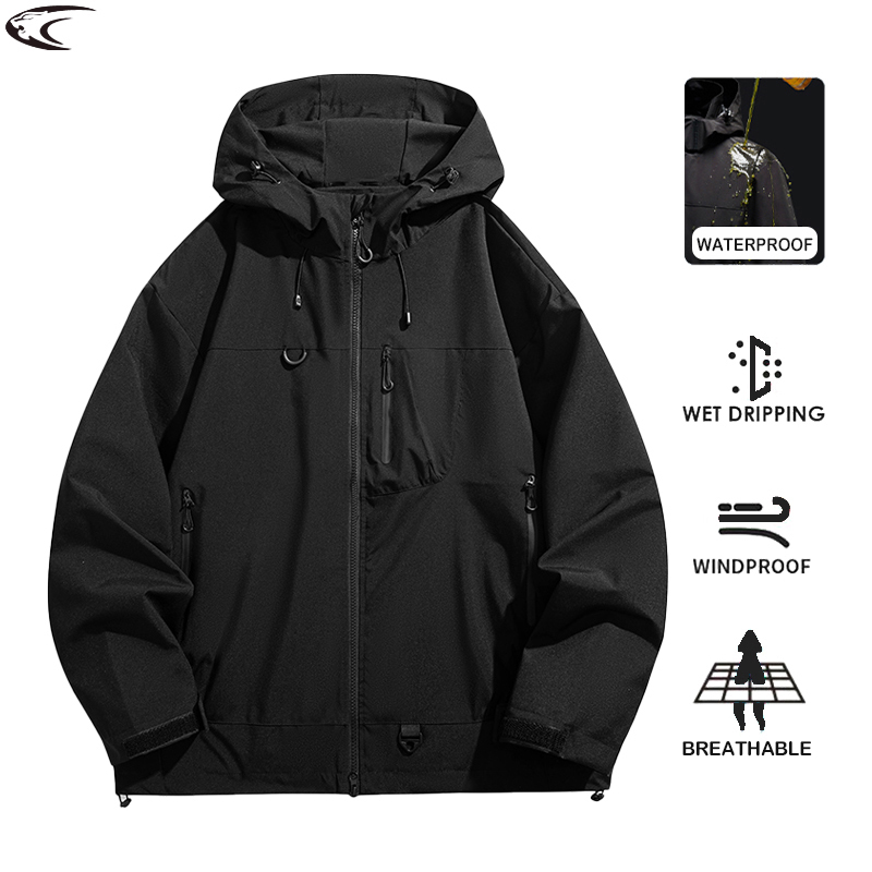 Outdoor Sport Waterproof Jacket - سترة LNGXO للجنسين مقاومة للماء والرياح