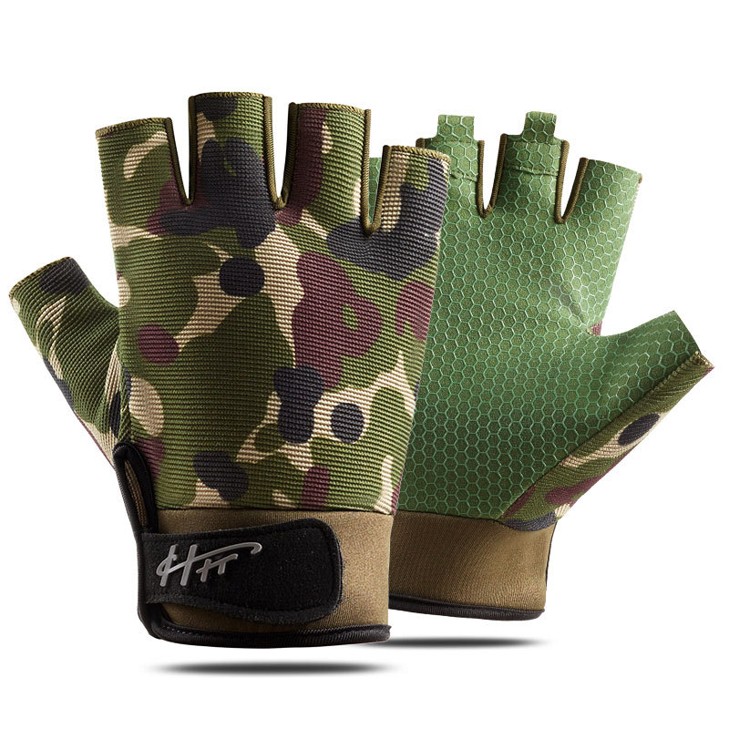 Outdoor Sport Gloves - 1 زوج الصيد قفازات نصف الاصبع