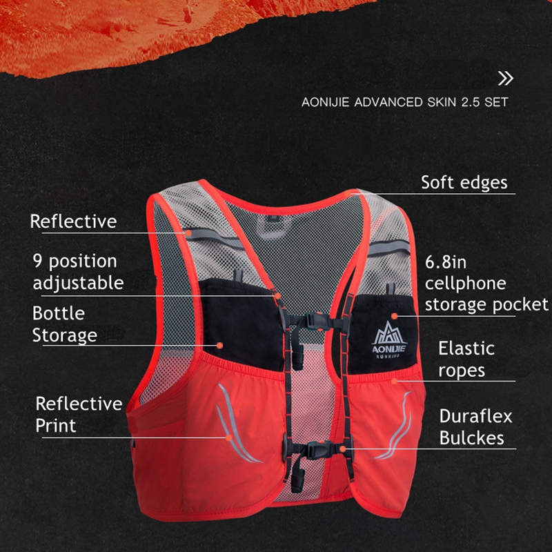 AONIJIE-حقيبة ظهر خفيفة الوزن  - مراجعة Trail Running Vest وسعره