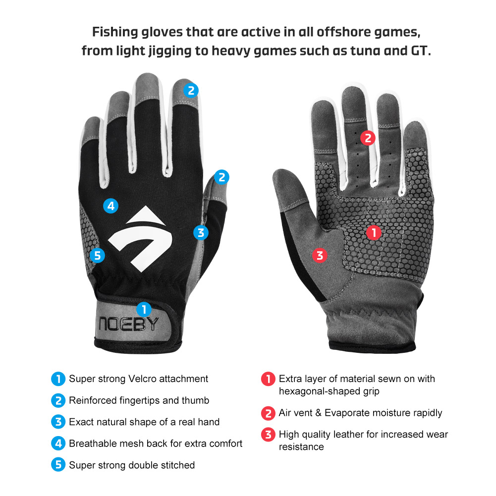 قفازات صيد NOEBY غير قابلة للا - مراجعة Outdoor Sport Gloves وسعره