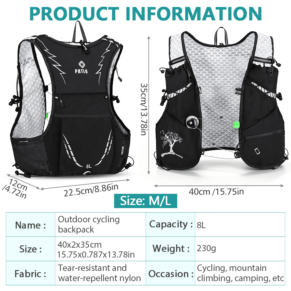 حقيبة ظهر NEWBOLER سعة 8 لتر ل - مراجعة Trail Running Vest وسعره