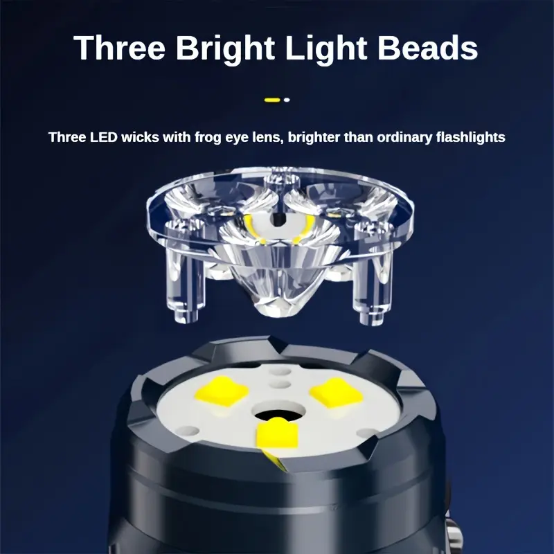مصباح يدوي صغير 3LED مع مشبك ق - مراجعة Outdoor Spotlight وسعره