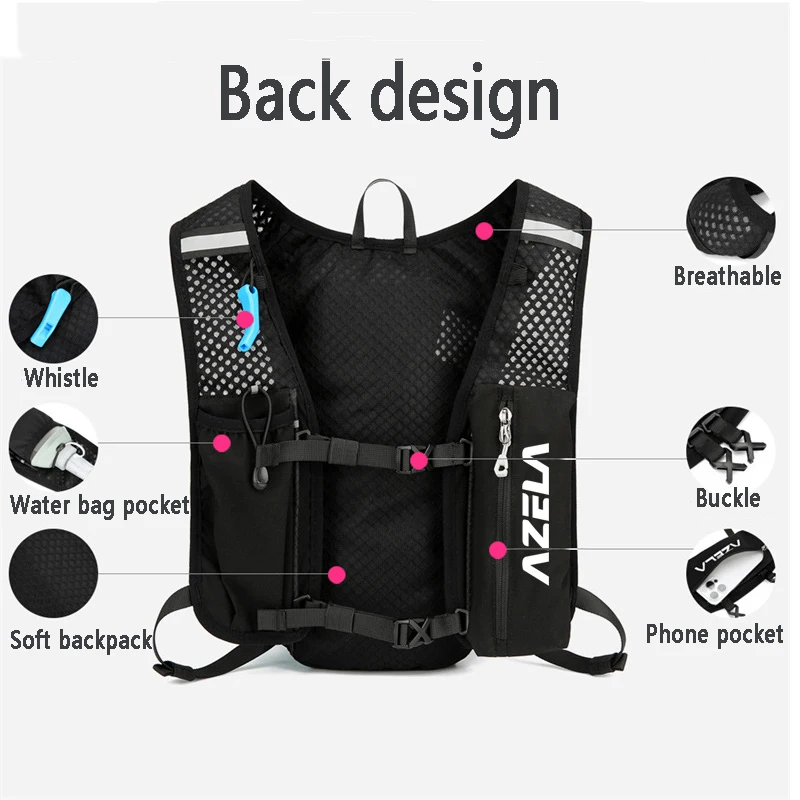 5L تشغيل سترة الترطيب على ظهره - مراجعة Trail Running Vest وسعره