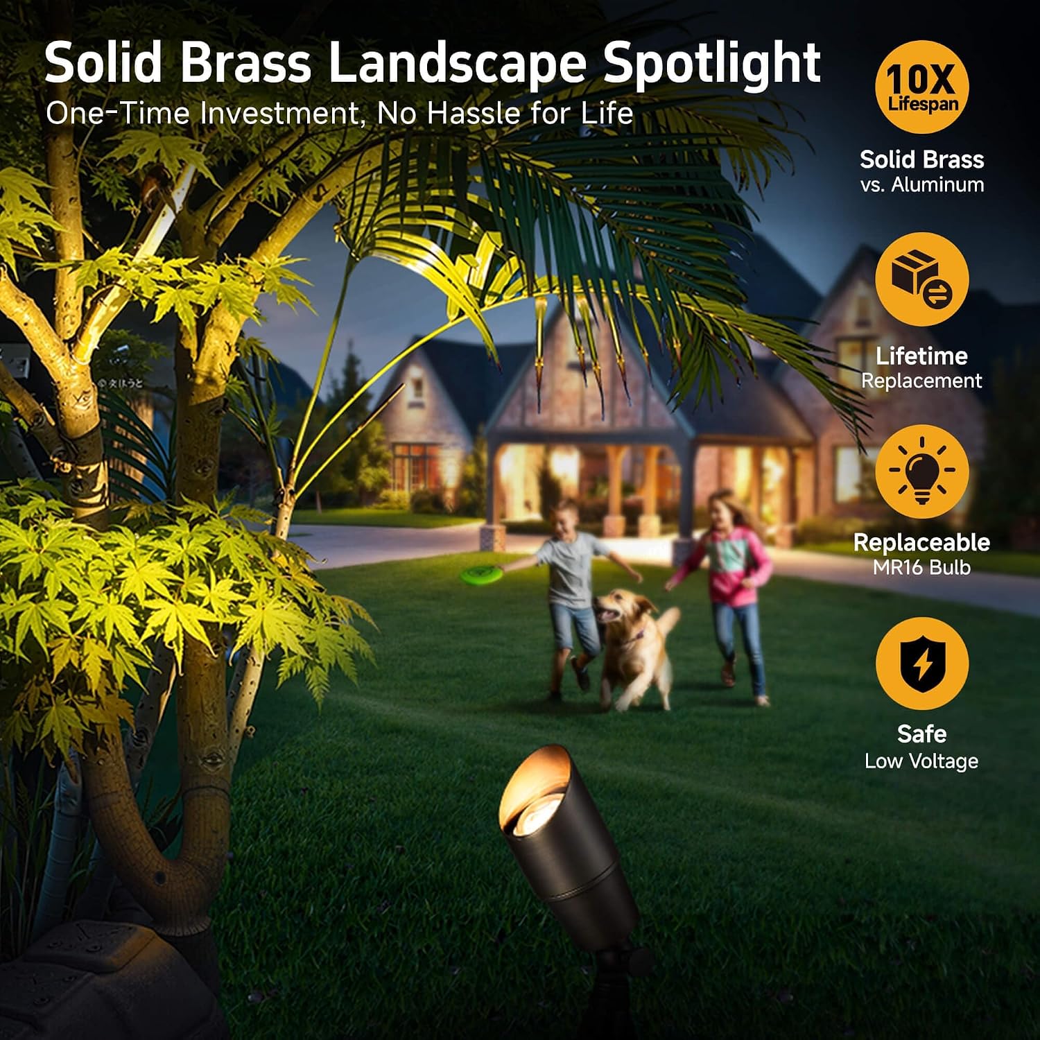 إضاءة خارجية نحاسية للمناظر ال - مراجعة Outdoor Spotlight وسعره